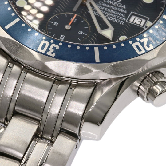 OMEGA Watches Mechanical Automatic 2599.80 Stainless Steel , Stainless Steel Silver Seamaster Chrono Diver Navy dial mens Used Authentic