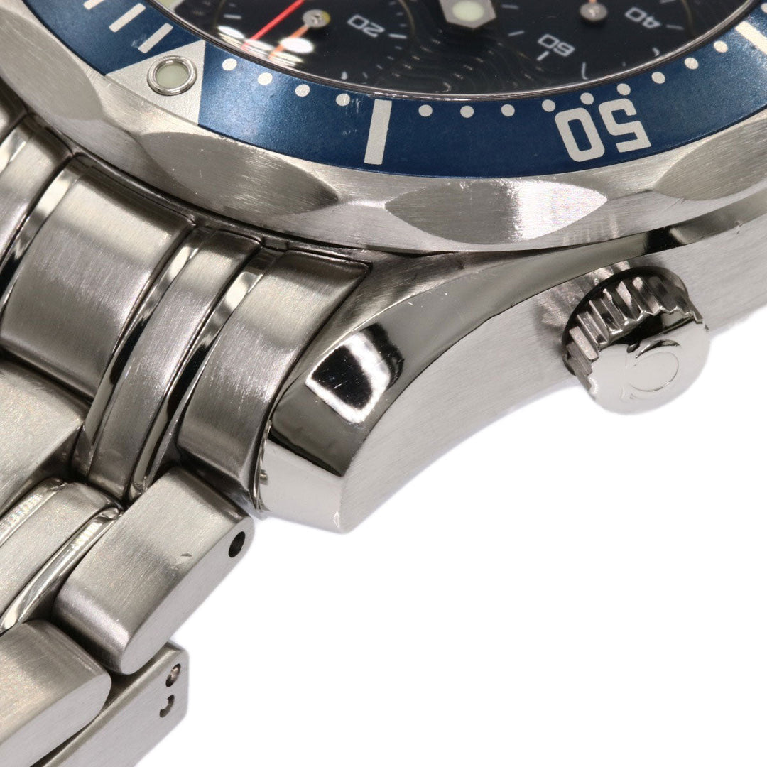 OMEGA Watches Mechanical Automatic 2599.80 Stainless Steel , Stainless Steel Silver Seamaster Chrono Diver Navy dial mens Used Authentic