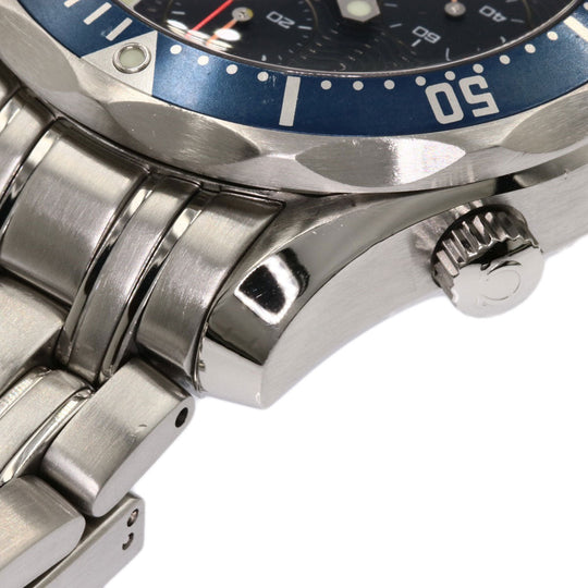 OMEGA Watches Mechanical Automatic 2599.80 Stainless Steel , Stainless Steel Silver Seamaster Chrono Diver Navy dial mens Used Authentic
