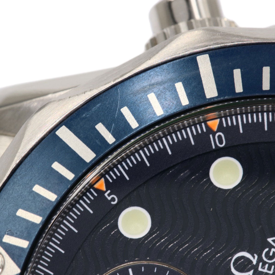 OMEGA Watches Mechanical Automatic 2599.80 Stainless Steel , Stainless Steel Silver Seamaster Chrono Diver Navy dial mens Used Authentic