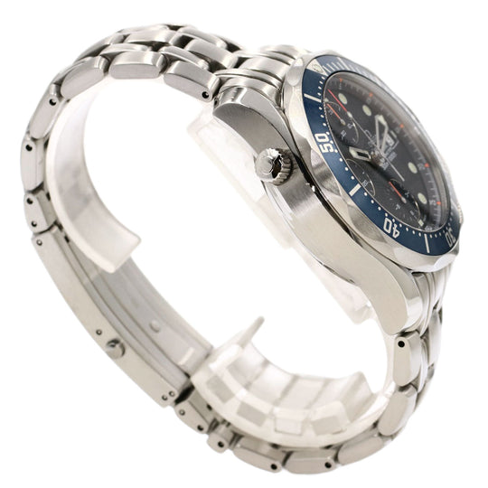 OMEGA Watches Mechanical Automatic 2599.80 Stainless Steel , Stainless Steel Silver Seamaster Chrono Diver Navy dial mens Used Authentic
