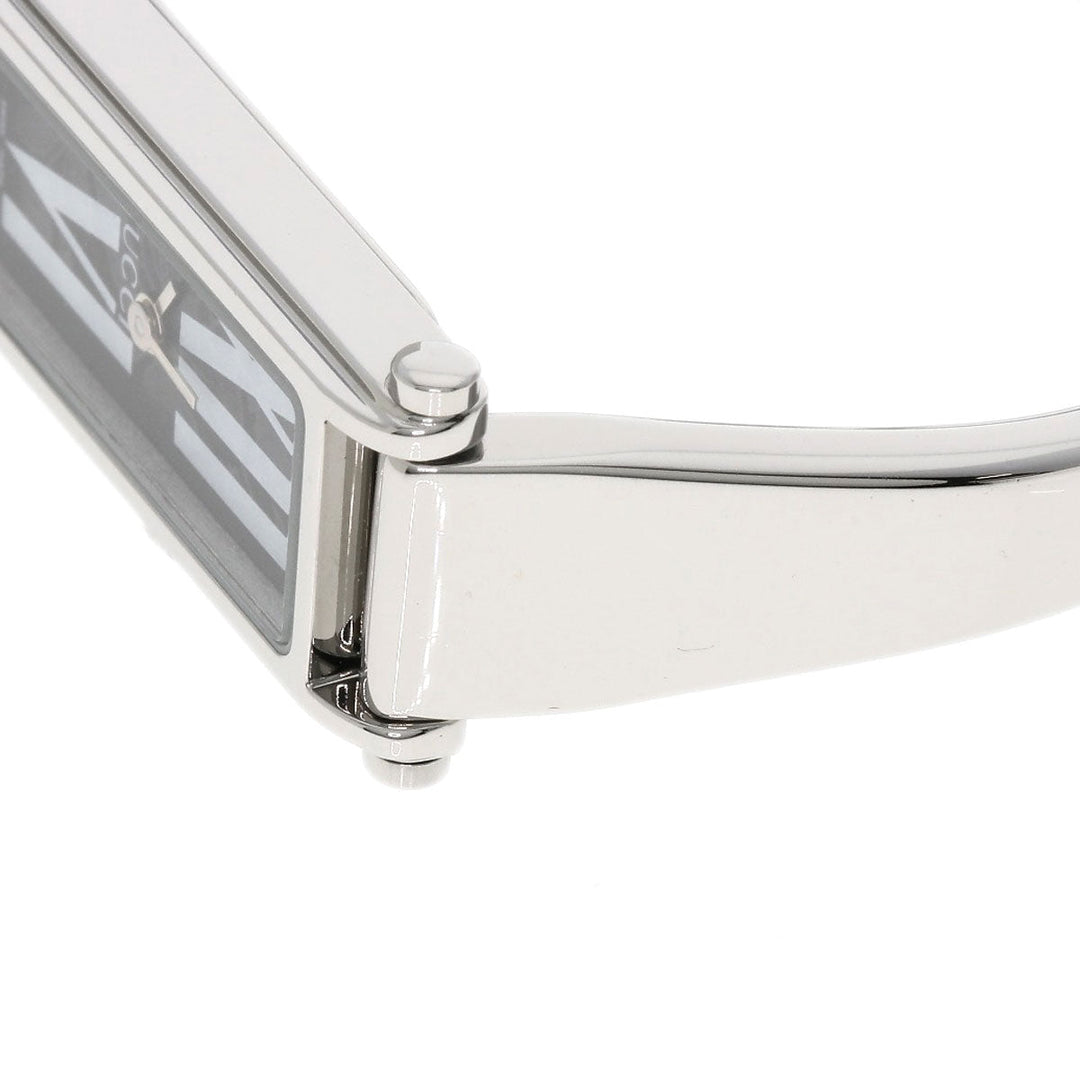 GUCCI Watches Quartz 1500L Stainless Steel , Stainless Steel Silver Square face black dial Women Used Authentic
