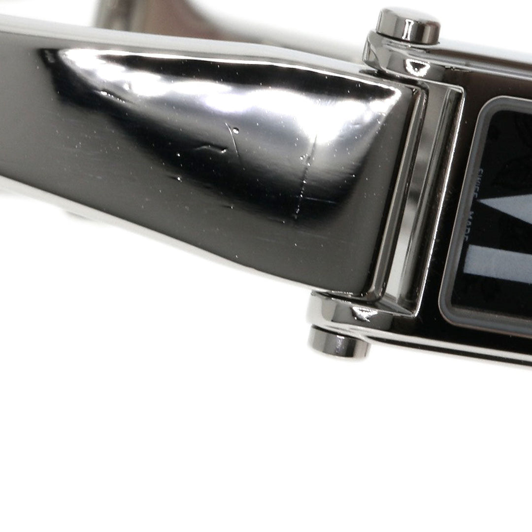 GUCCI Watches Quartz 1500L Stainless Steel , Stainless Steel Silver Square face black dial Women Used Authentic