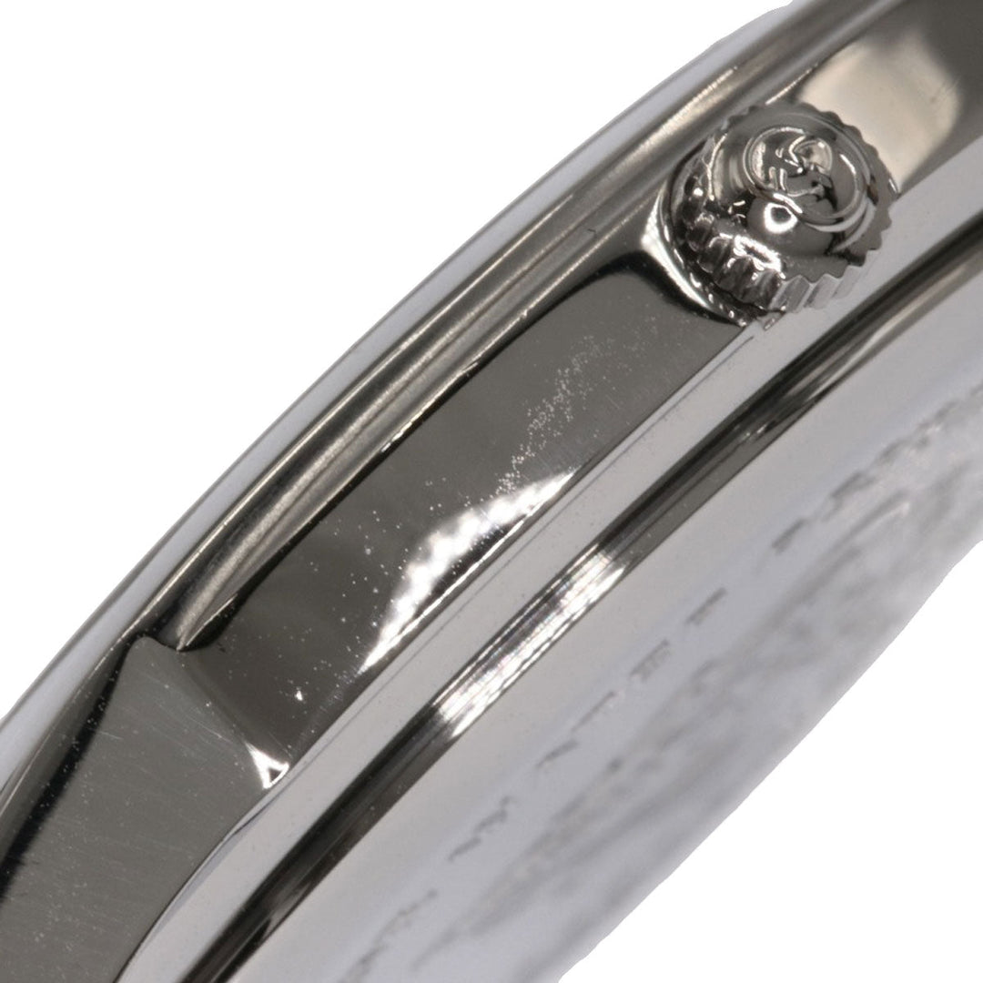 GUCCI Watches Quartz Stainless Steel, Leather Silver 5500M black dial mens Used Authentic