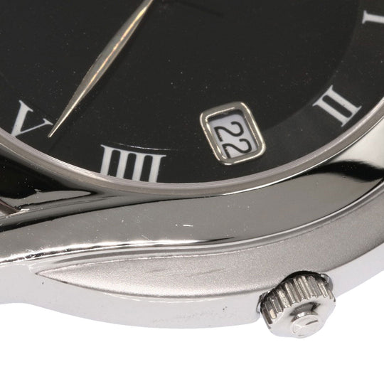 GUCCI Watches Quartz Stainless Steel, Leather Silver 5500M black dial mens Used Authentic
