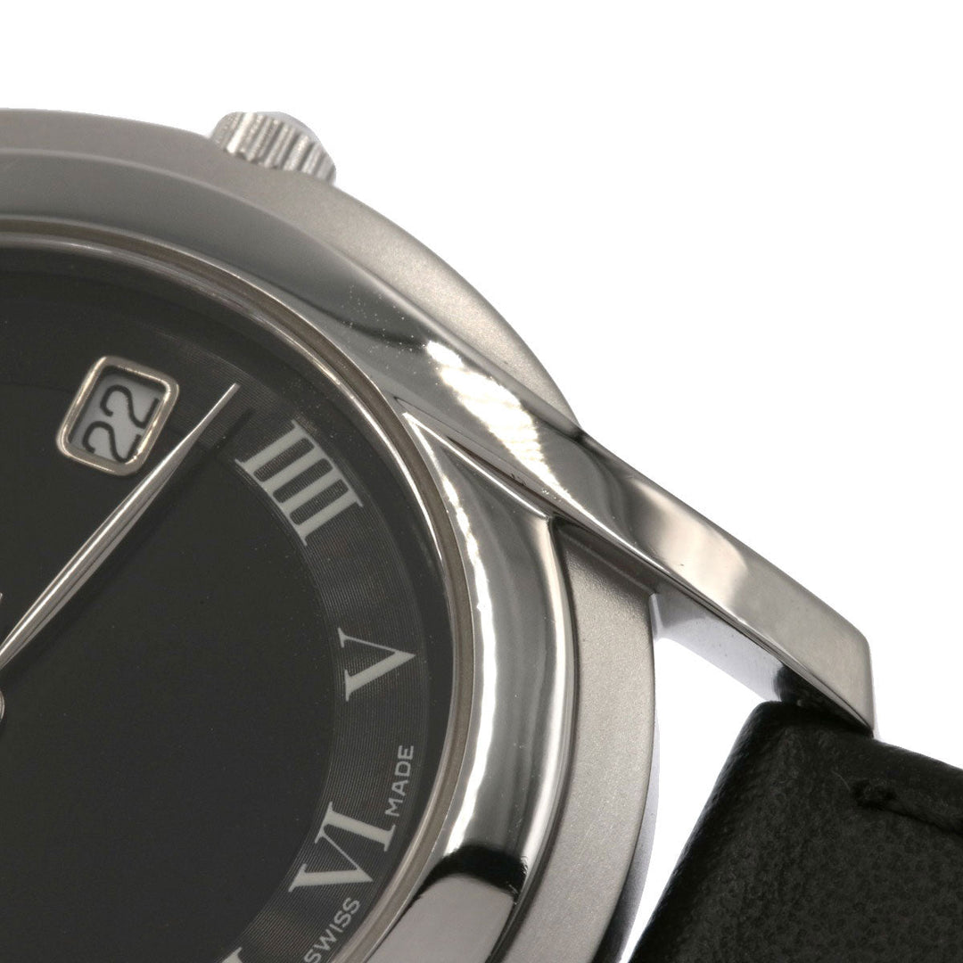 GUCCI Watches Quartz Stainless Steel, Leather black 5500M black dial mens Used Authentic