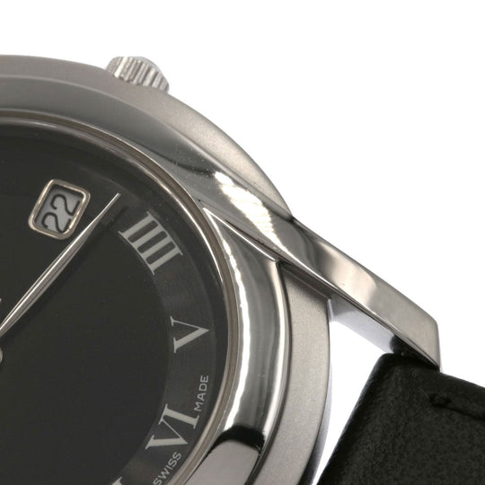GUCCI Watches Quartz Stainless Steel, Leather black 5500M black dial mens Used Authentic