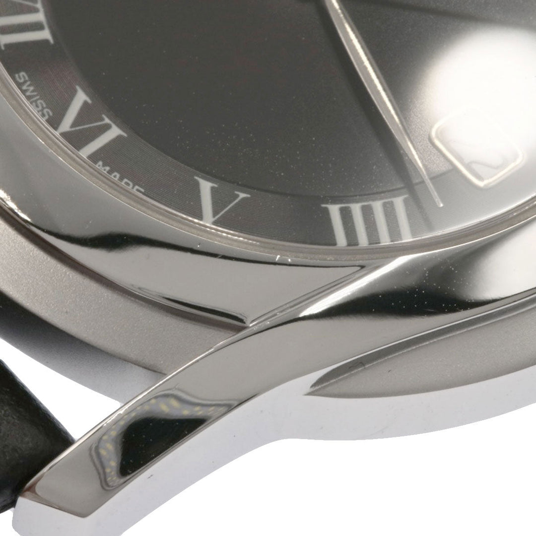 GUCCI Watches Quartz Stainless Steel, Leather black 5500M black dial mens Used Authentic