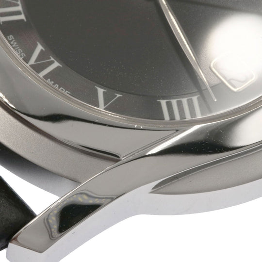 GUCCI Watches Quartz Stainless Steel, Leather black 5500M black dial mens Used Authentic