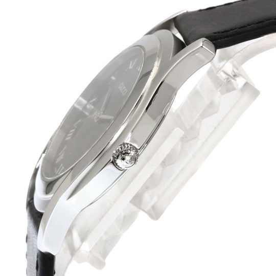 GUCCI Watches Quartz Stainless Steel, Leather black 5500M black dial mens Used Authentic
