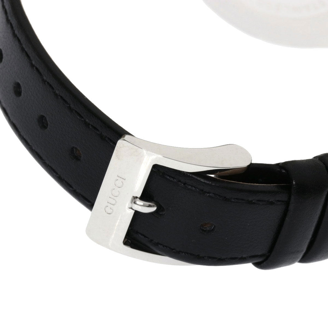 GUCCI Watches Quartz Stainless Steel, Leather black 5500M black dial mens Used Authentic
