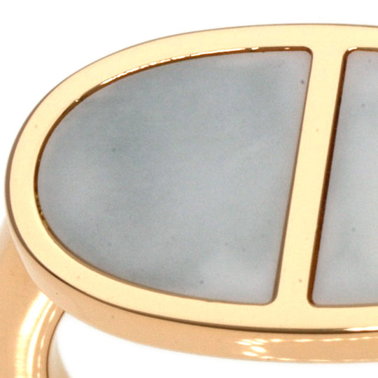 HERMES Ring 18K Pink Gold gold Chene Dunkle Verso #52 Women Used Authentic