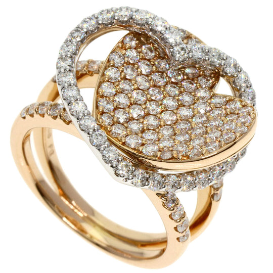 Ponte Vecchio Ring 18K Pink Gold gold Heart diamond