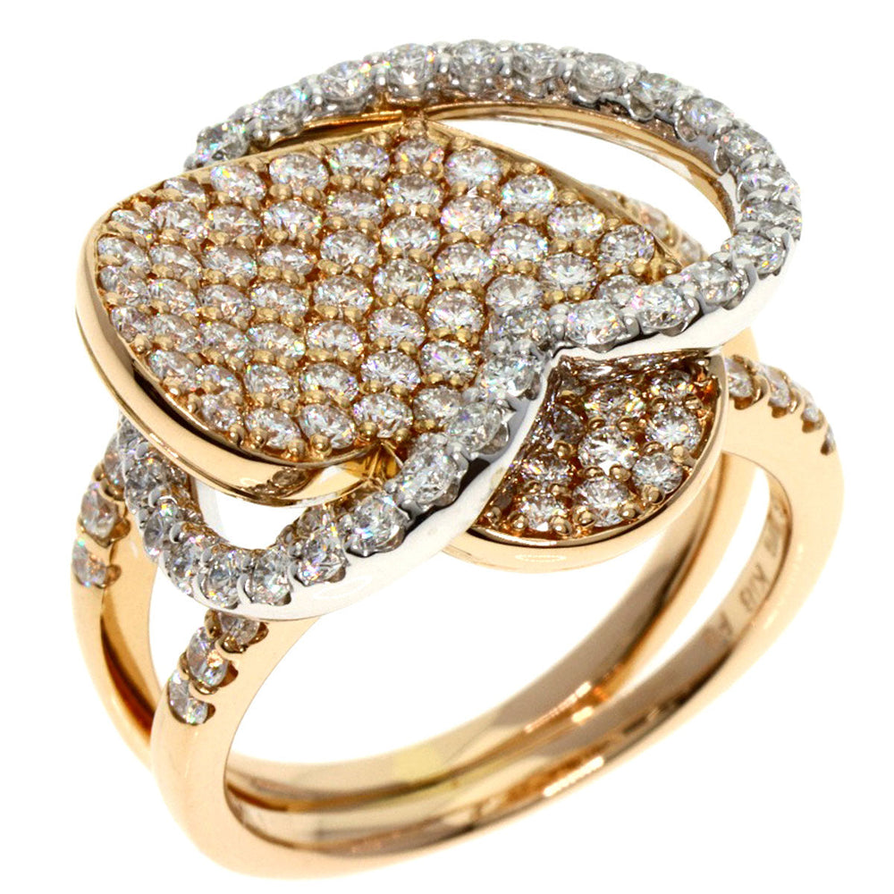 Ponte Vecchio Ring 18K Pink Gold gold Heart diamond