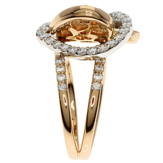 Ponte Vecchio Ring 18K Pink Gold gold Heart diamond