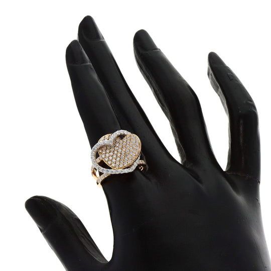 Ponte Vecchio Ring 18K Pink Gold gold Heart diamond
