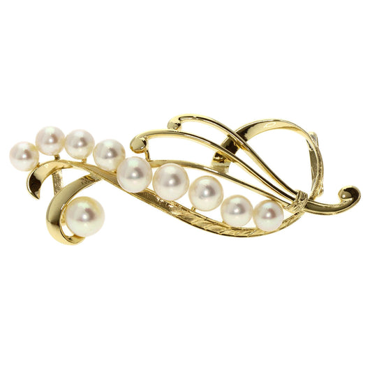 MIKIMOTO Obi closure K14YG gold Akoya pearl Pearl Women Used Authentic