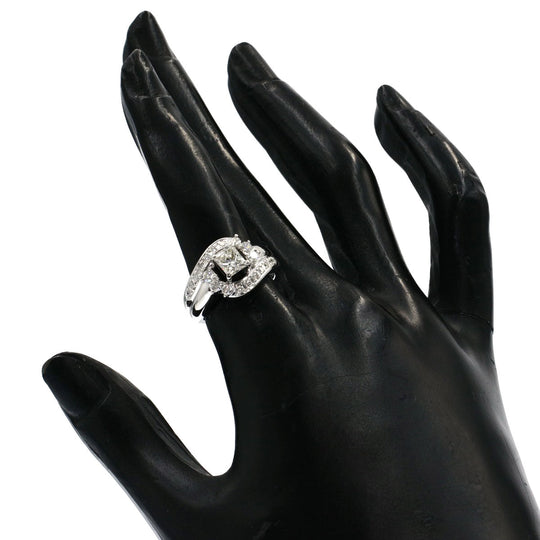 TASAKI Ring PT900 Silver diamond