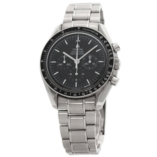 OMEGA Watches Hand Winding 3570.50 Stainless Steel , Stainless Steel Silver Speedmaster Professional black dial mens Used Authentic