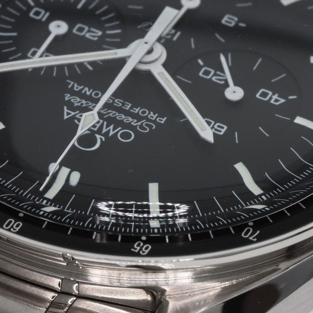OMEGA Watches Hand Winding 3570.50 Stainless Steel , Stainless Steel Silver Speedmaster Professional black dial mens Used Authentic