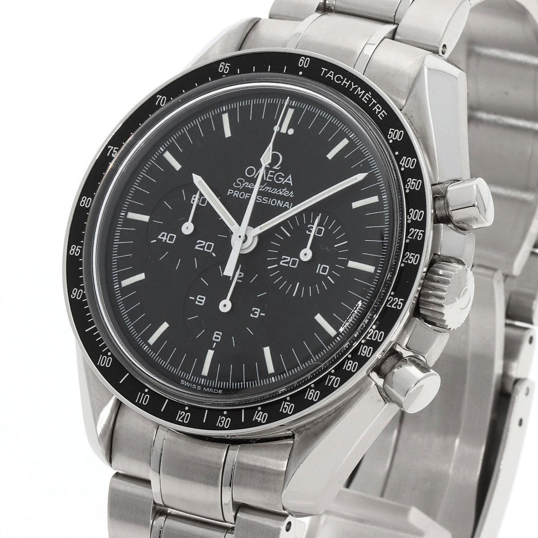 OMEGA Watches Hand Winding 3570.50 Stainless Steel , Stainless Steel Silver Speedmaster Professional black dial mens Used Authentic