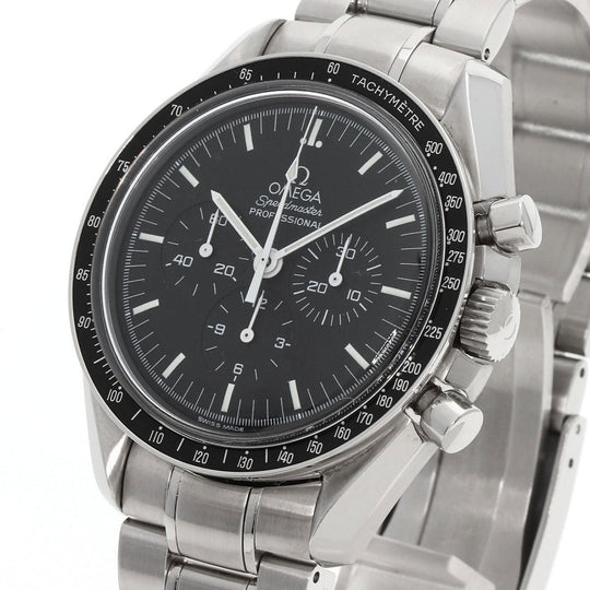 OMEGA Watches Hand Winding 3570.50 Stainless Steel , Stainless Steel Silver Speedmaster Professional black dial mens Used Authentic