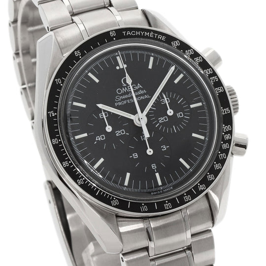 OMEGA Watches Hand Winding 3570.50 Stainless Steel , Stainless Steel Silver Speedmaster Professional black dial mens Used Authentic