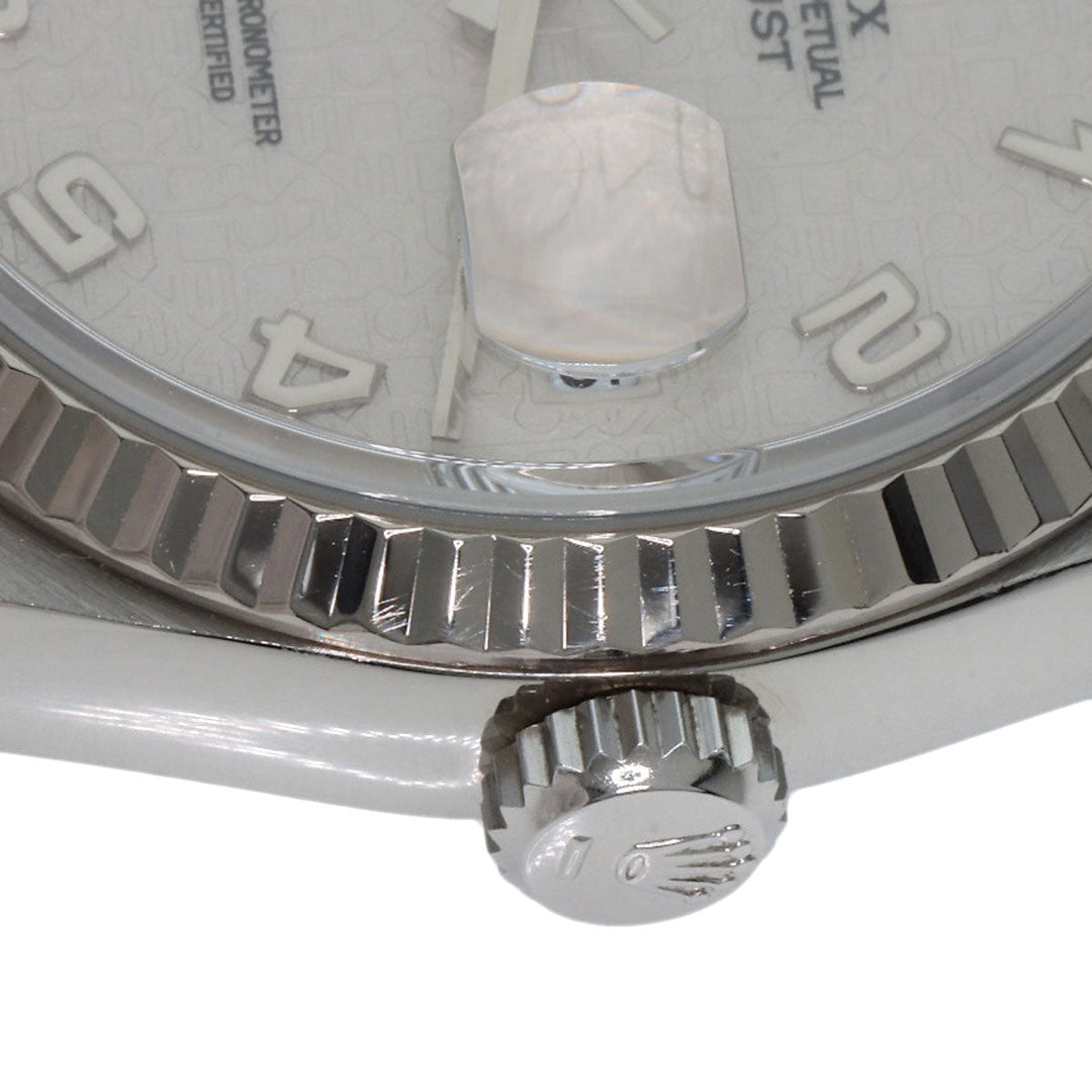 ROLEX Watches Mechanical Automatic 16234 Stainless Steel , Stainless Steel , K18WG Silver Datejust CP Arabia dial mens Used Authentic
