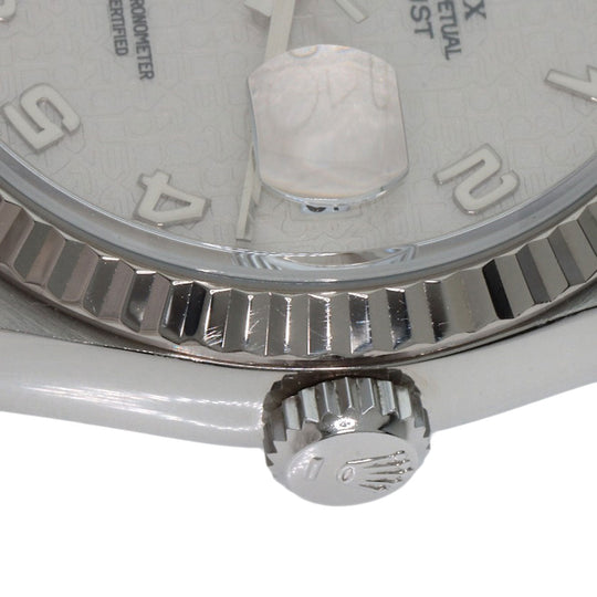ROLEX Watches Mechanical Automatic 16234 Stainless Steel , Stainless Steel , K18WG Silver Datejust CP Arabia dial mens Used Authentic