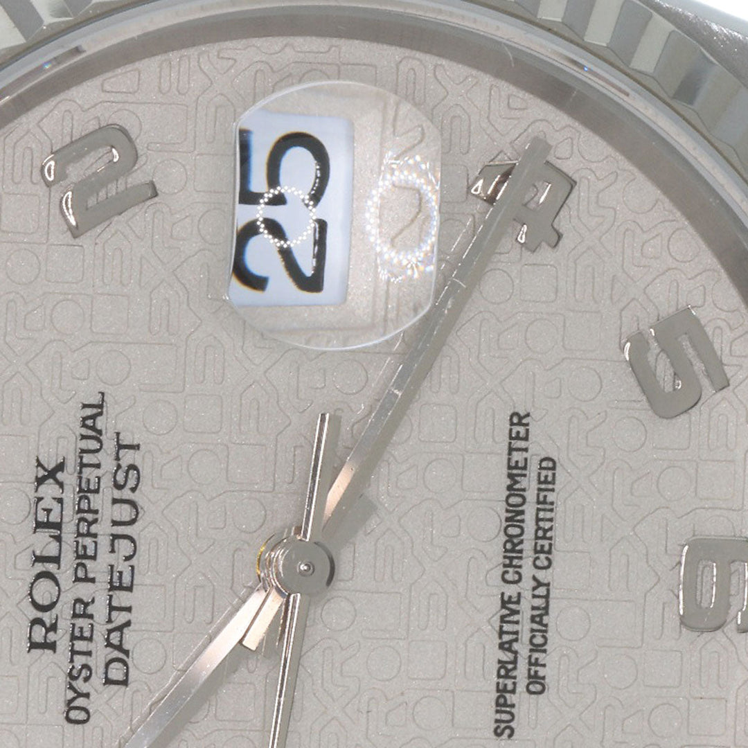 ROLEX Watches Mechanical Automatic 16234 Stainless Steel , Stainless Steel , K18WG Silver Datejust CP Arabia dial mens Used Authentic