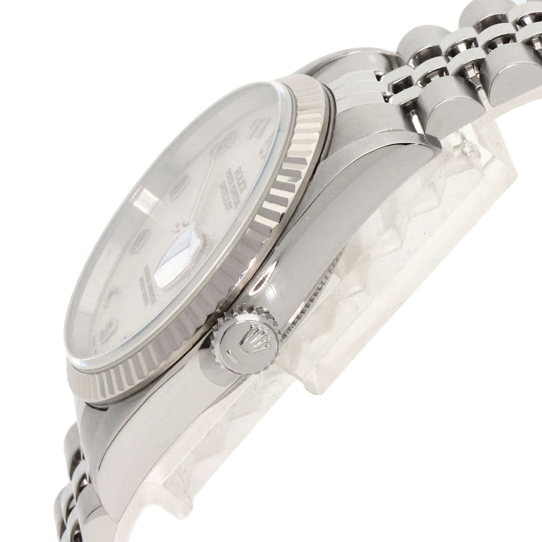 ROLEX Watches Mechanical Automatic 16234 Stainless Steel , Stainless Steel , K18WG Silver Datejust CP Arabia dial mens Used Authentic