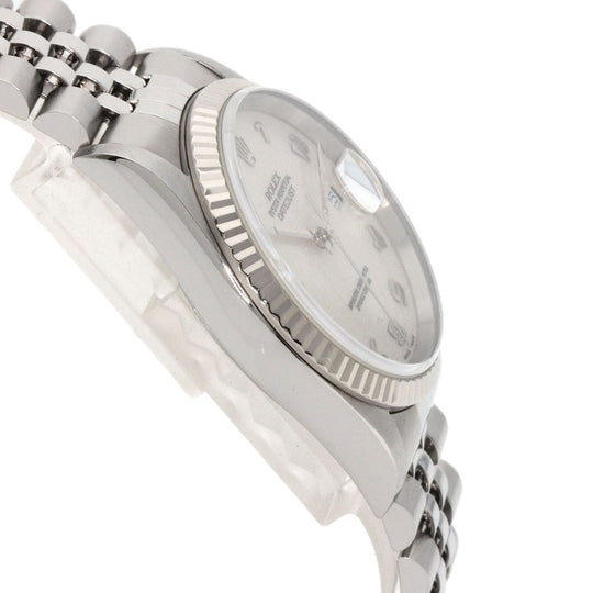 ROLEX Watches Mechanical Automatic 16234 Stainless Steel , Stainless Steel , K18WG Silver Datejust CP Arabia dial mens Used Authentic