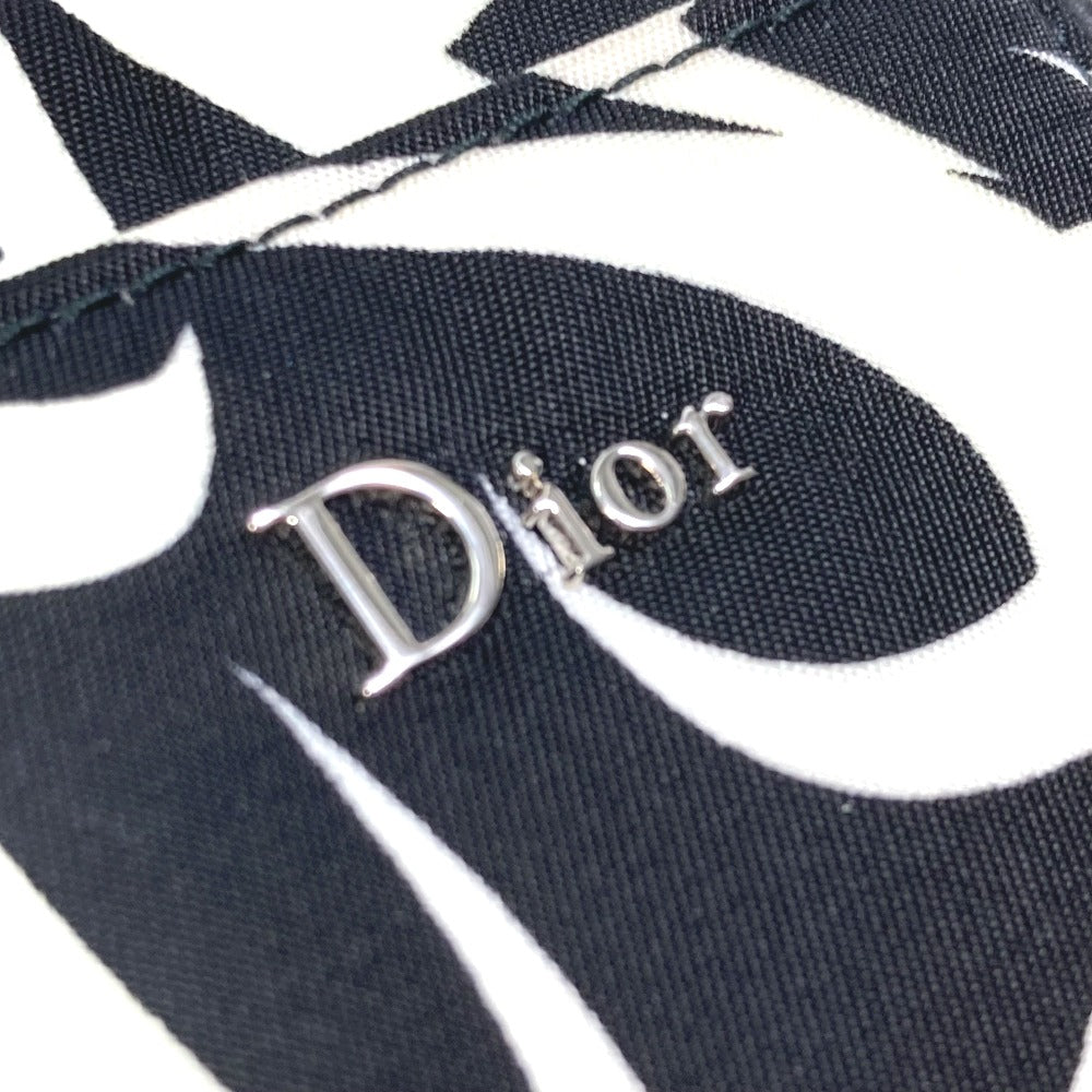 DIOR HOMME Pouch Nylon white Cigarette case with key ring Tribal mens Used Authentic