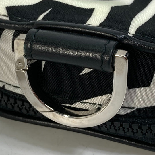 DIOR HOMME Pouch Nylon white Cigarette case with key ring Tribal mens Used Authentic