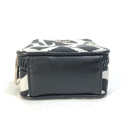 DIOR HOMME Pouch Nylon white Cigarette case with key ring Tribal mens Used Authentic