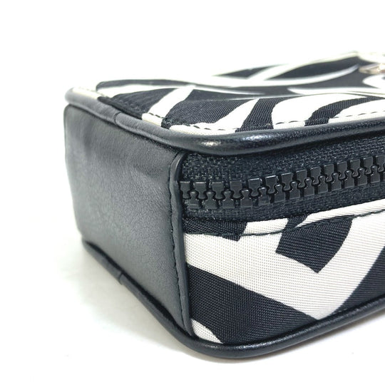 DIOR HOMME Pouch Nylon white Cigarette case with key ring Tribal mens Used Authentic