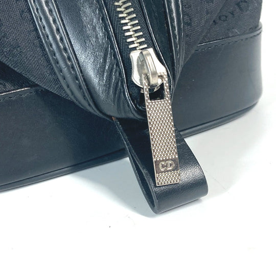 Dior Pouch Canvas / leather black logo unisex(Unisex) Used Authentic