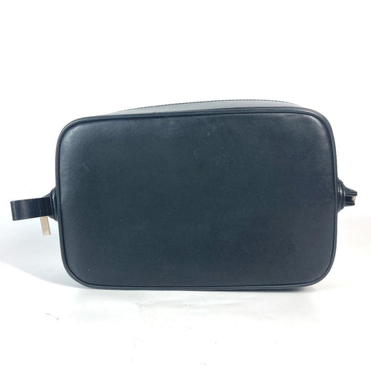 Dior Pouch Canvas / leather black logo unisex(Unisex) Used Authentic