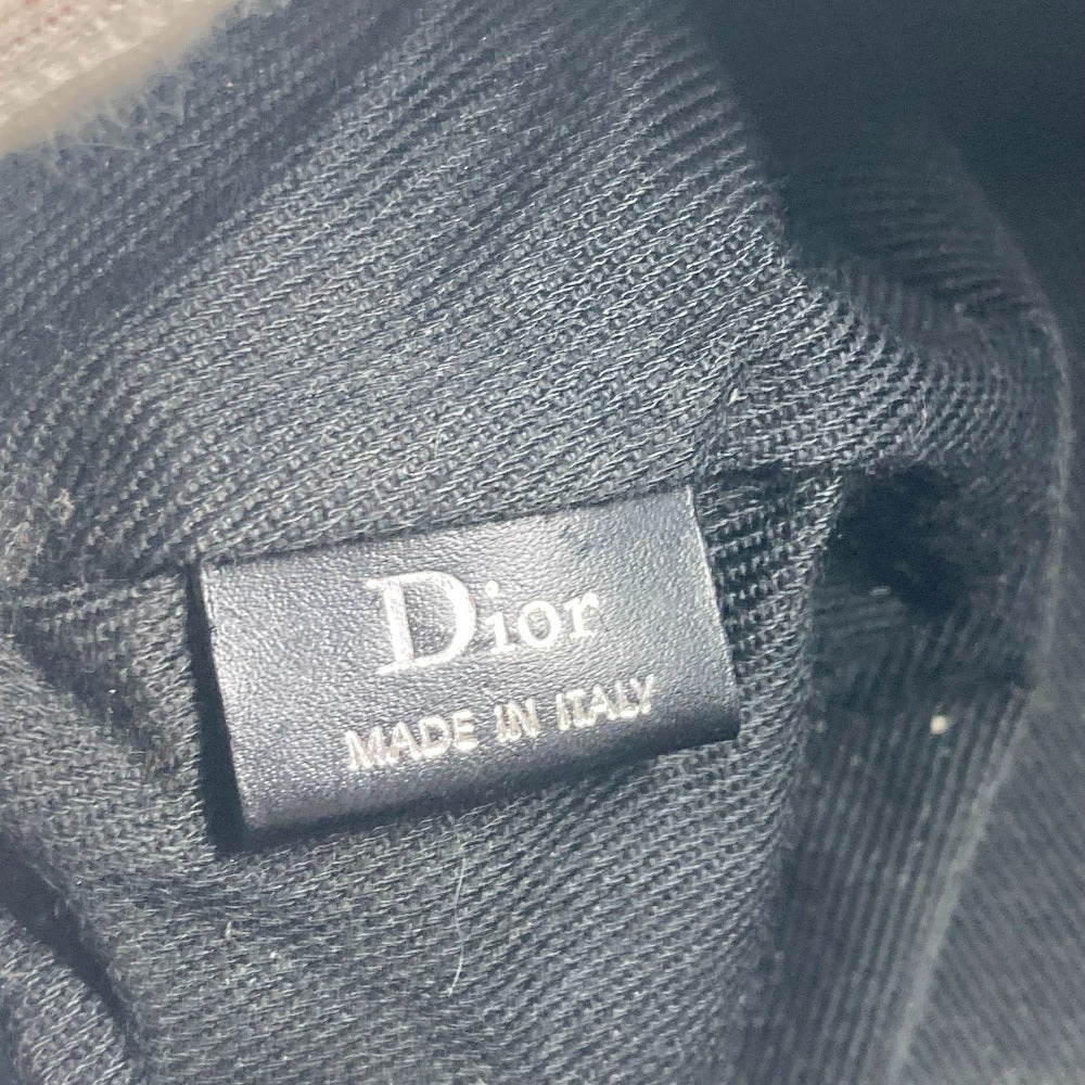 Dior Pouch Canvas / leather black logo unisex(Unisex) Used Authentic