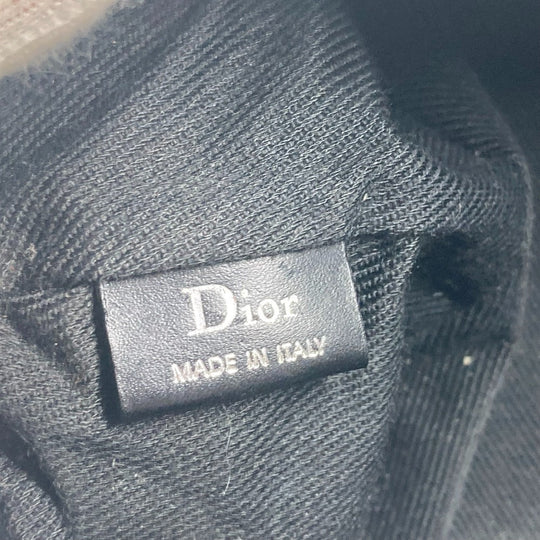 Dior Pouch Canvas / leather black logo unisex(Unisex) Used Authentic