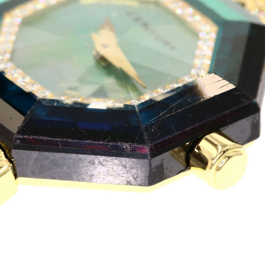 CENTURY Watches Quartz K18YG, K18YG, Diamond gold Century Diamond Emerald Green shell dial Women Used Authentic