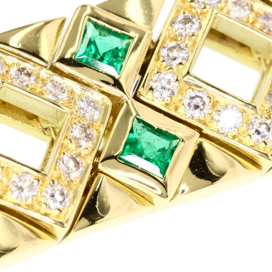 CENTURY Watches Quartz K18YG, K18YG, Diamond gold Century Diamond Emerald Green shell dial Women Used Authentic