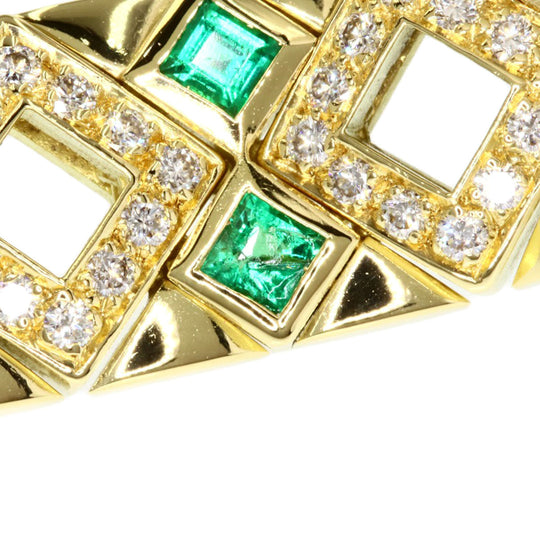 CENTURY Watches Quartz K18YG, K18YG, Diamond gold Century Diamond Emerald Green shell dial Women Used Authentic