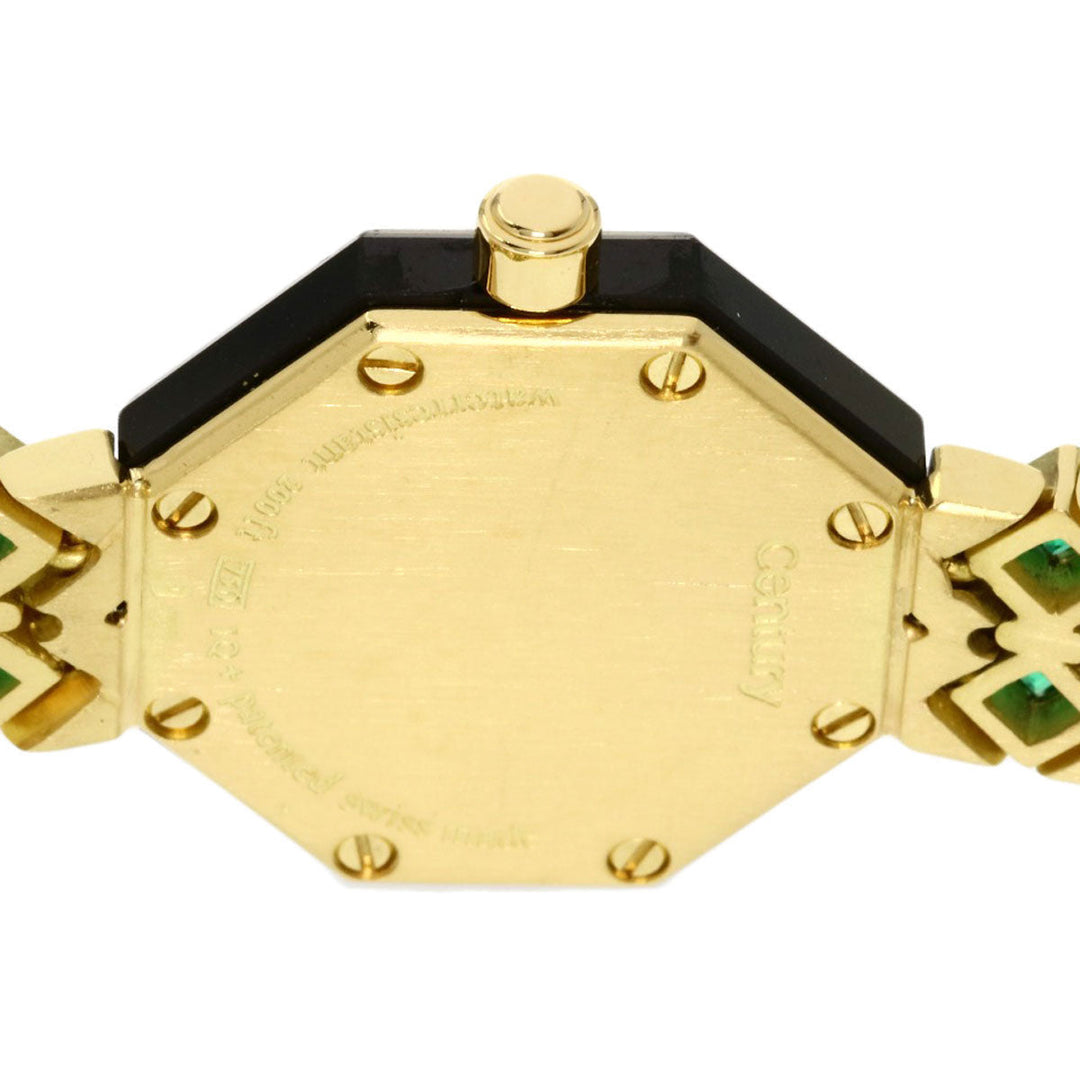 CENTURY Watches Quartz K18YG, K18YG, Diamond gold Century Diamond Emerald Green shell dial Women Used Authentic