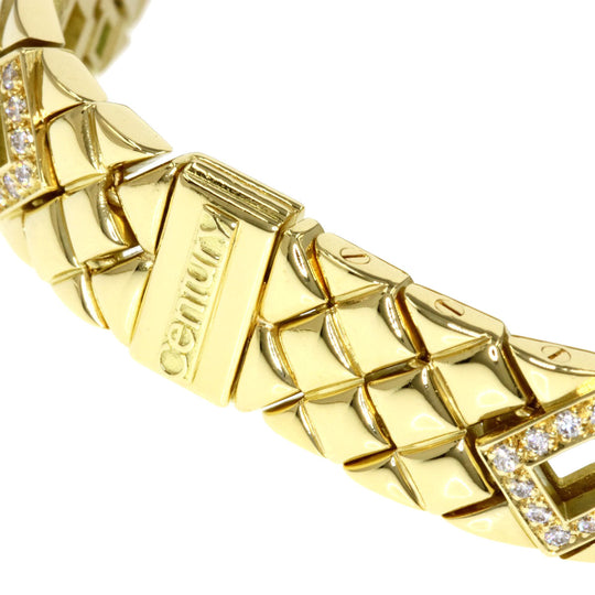 CENTURY Watches Quartz K18YG, K18YG, Diamond gold Century Diamond Emerald Green shell dial Women Used Authentic