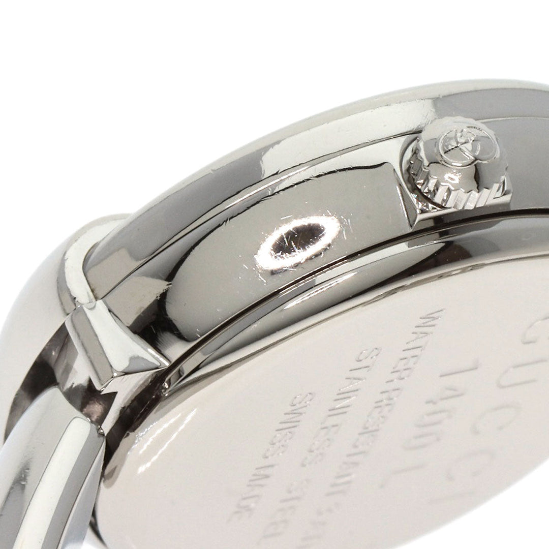 GUCCI Watches Quartz 1400L Stainless Steel , Stainless Steel Silver Round face Pink shell dial Women Used Authentic
