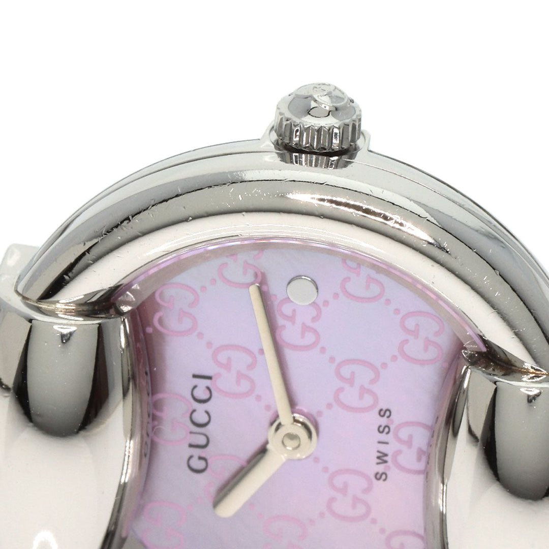 GUCCI Watches Quartz 1400L Stainless Steel , Stainless Steel Silver Round face Pink shell dial Women Used Authentic