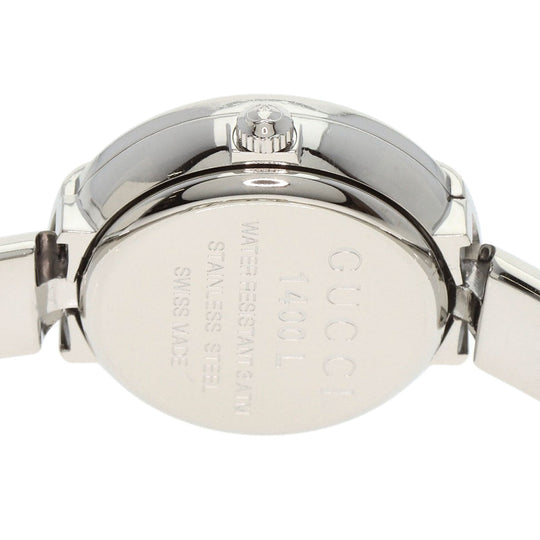 GUCCI Watches Quartz 1400L Stainless Steel , Stainless Steel Silver Round face Pink shell dial Women Used Authentic
