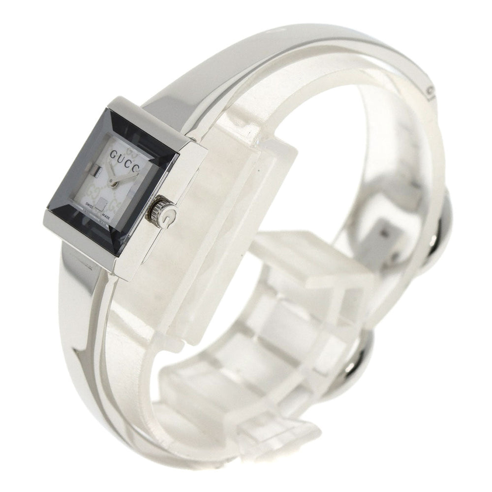 GUCCI Watches Quartz 128.5 Stainless Steel , Stainless Steel Silver GG G-frame White shell dial Women Used Authentic