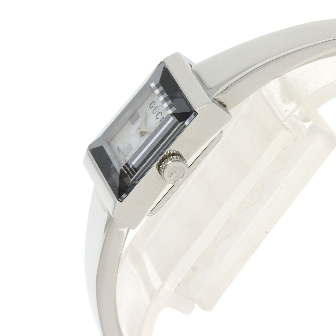 GUCCI Watches Quartz 128.5 Stainless Steel , Stainless Steel Silver GG G-frame White shell dial Women Used Authentic